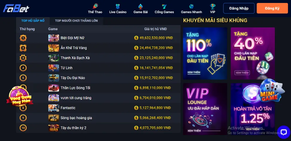 Hình ảnh minh họa các loại hình trò chơi đa dạng tại 678win web